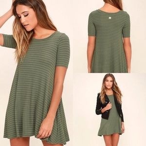 Billabong Olive Green Swing Dress